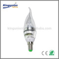 Luz de la vela del LED de Kingunionled 3W 220LM E27 / E26 CE / ROHS APROBADO